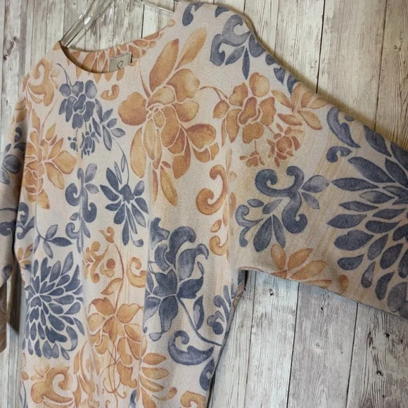 Sioni Rayon-Blend Knit Floral Sweater - Picture 3 of 7